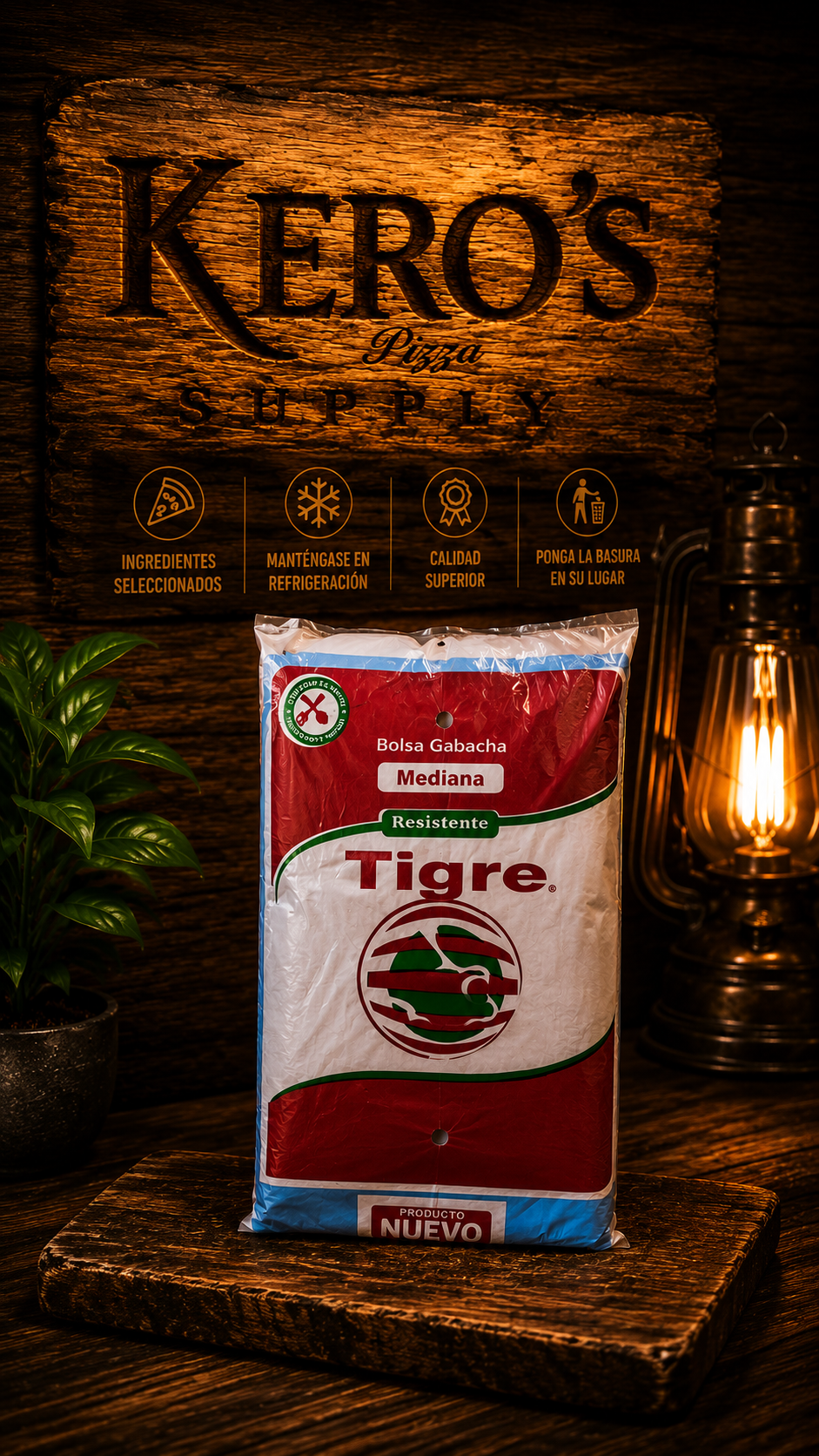 Bolsa Mediana Tigre - Imagen Vertical